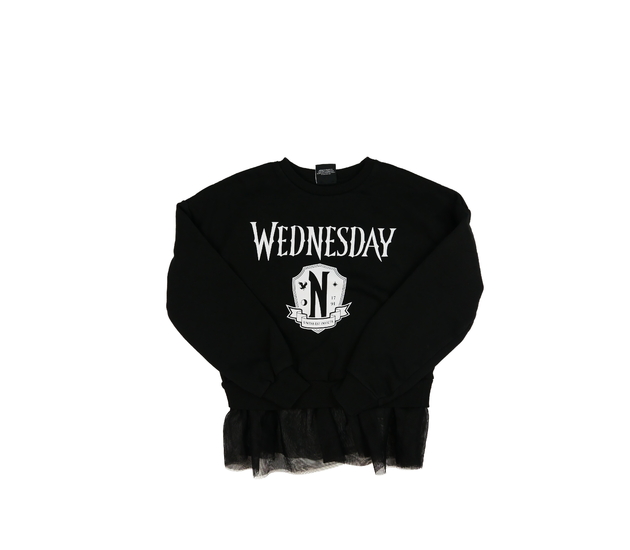 Černá krásná mikina Wednesday George