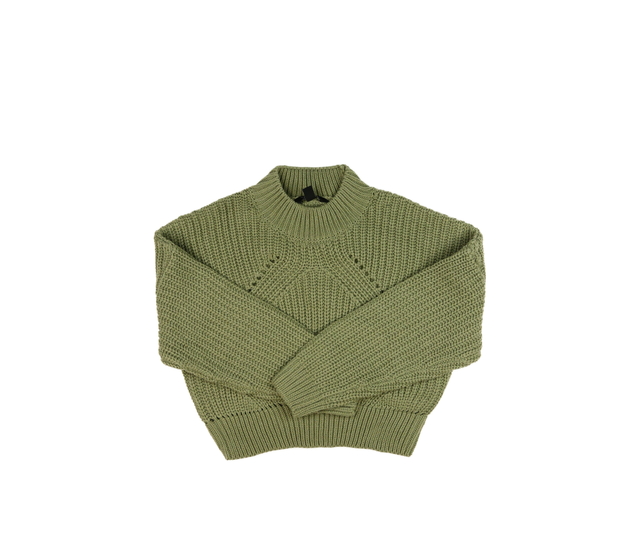 Zelený crop svetr New Look 