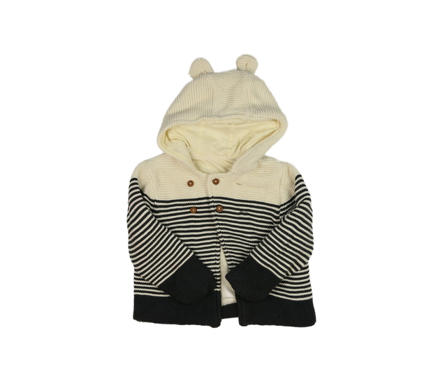 Krémovo-šedý pruhovaný svetr M&S