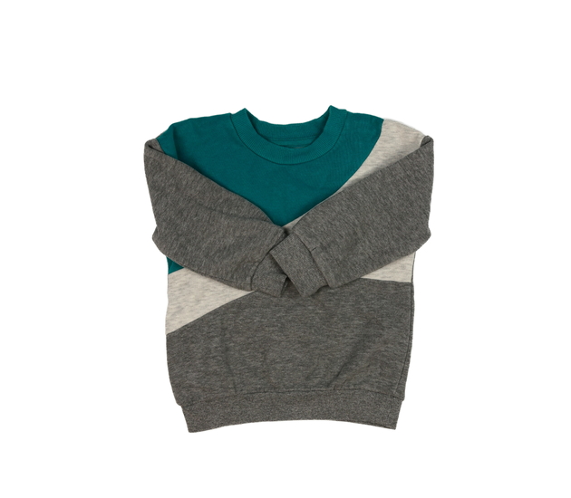 Šedá mikina se zeleným detailem Nutmeg