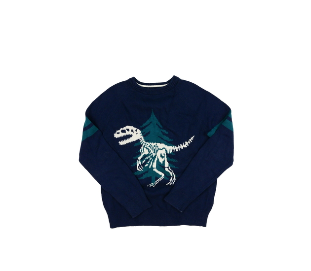 Tmavě modrý svetr s dinosaurem Gap