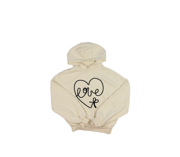 Krémová mikina se srdcem George