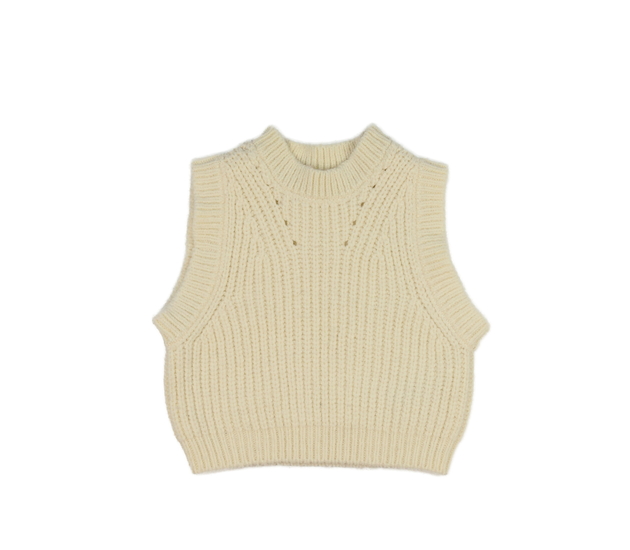 Krémová svetrová vesta Nutmeg