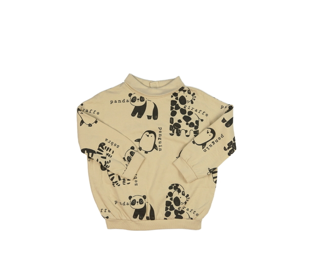 Hnědá mikina se zvířátky George