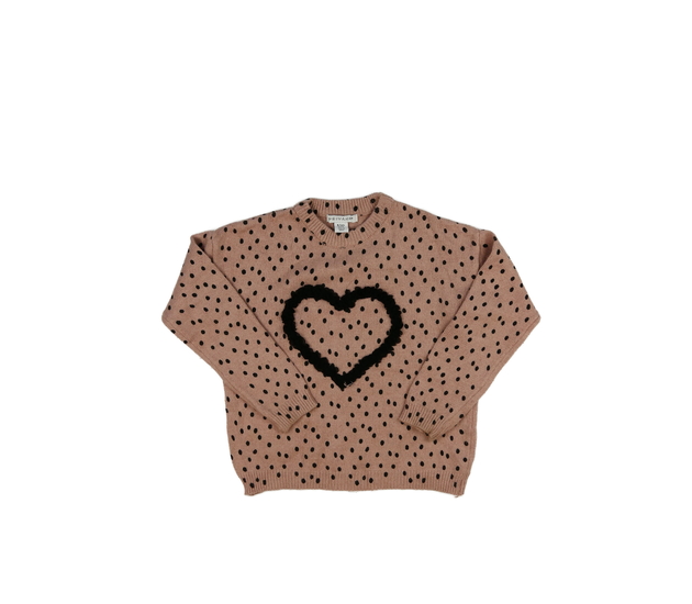 Růžový svetr se srdcem Primark 