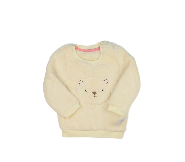 Nová krémová chlupatá mikina s čumáčkem Nutmeg