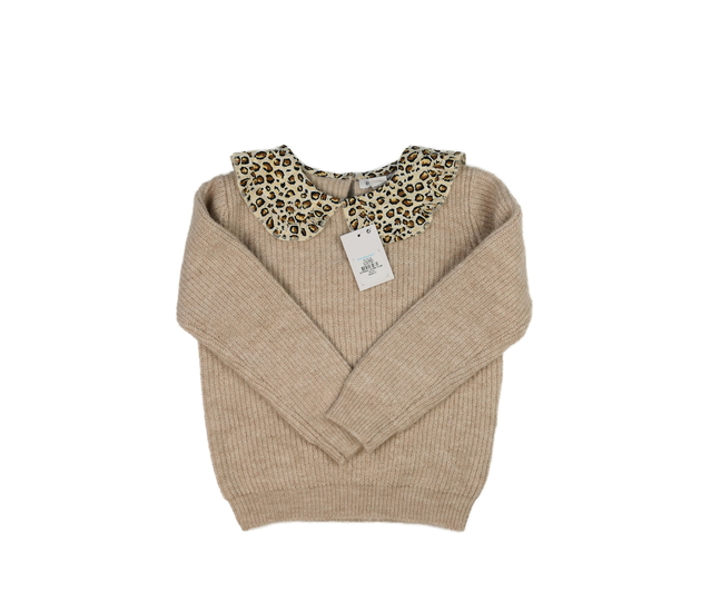 Nový hnědý svetr s límečkem Primark 