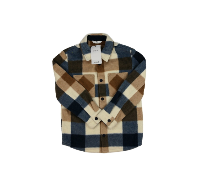 Nový kostkovaný košilový kabátek M&S