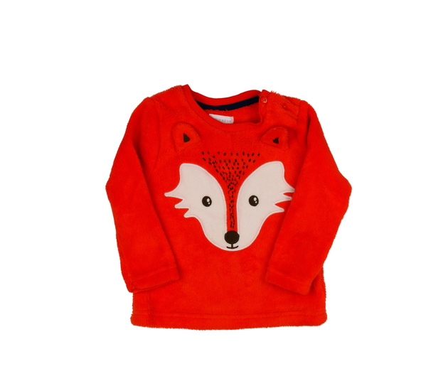 Červená mikina s liškou Primark 