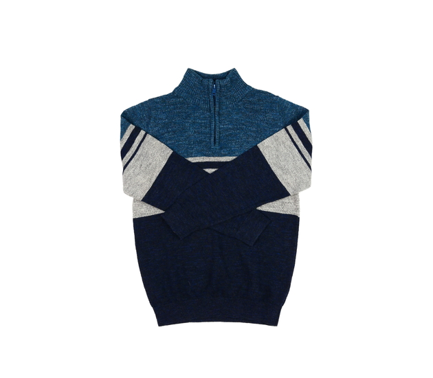 Modrý pruhovaný svetr M&Co