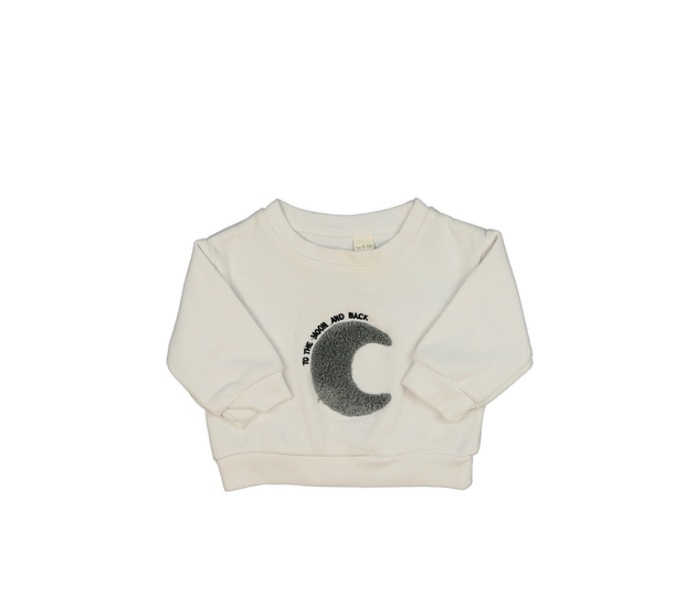 Bílá mikina s měsícem 