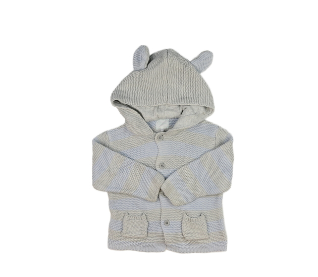 Šedo-modrý pruhovaný svetr Next