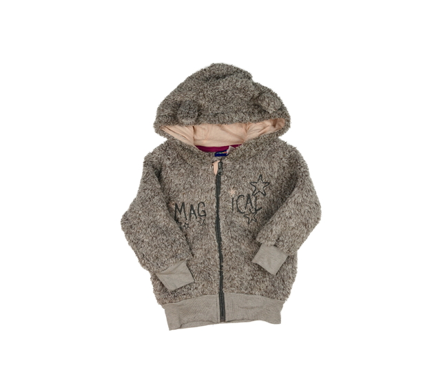 Hnědá chlupatá mikina