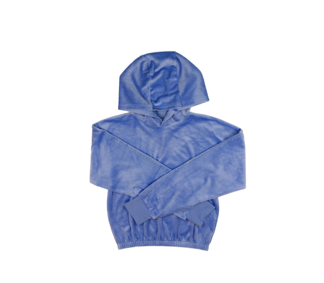 Modrá hebká crop mikina George