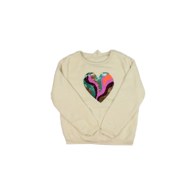 Krémová mikina se srdcem H&M