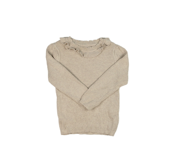 Hnědý žebrovaný svetr George