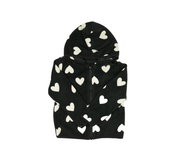 Šedá fleecová mikina se srdcem George