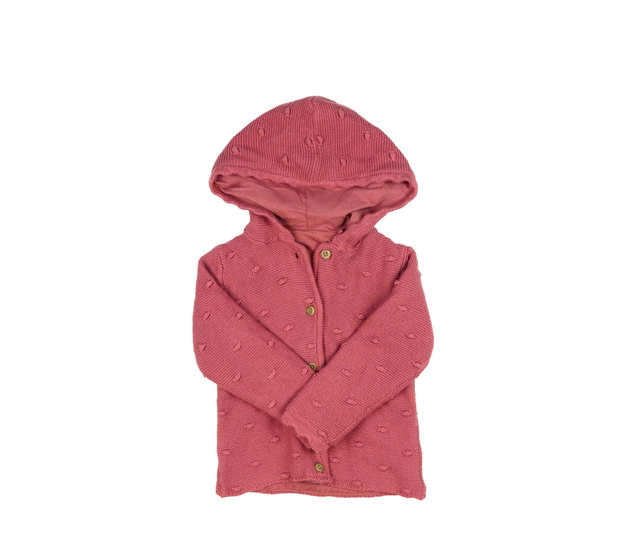 Růžový svetr s podšívkou a nopíky Tu 