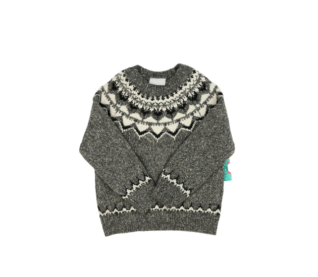 Nový šedý vzorovaný svetr 