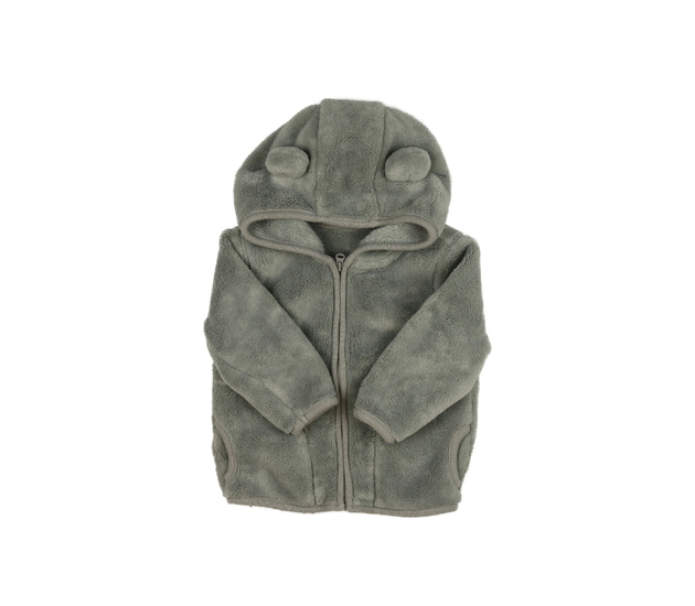 Šedá chlupatá mikinka 