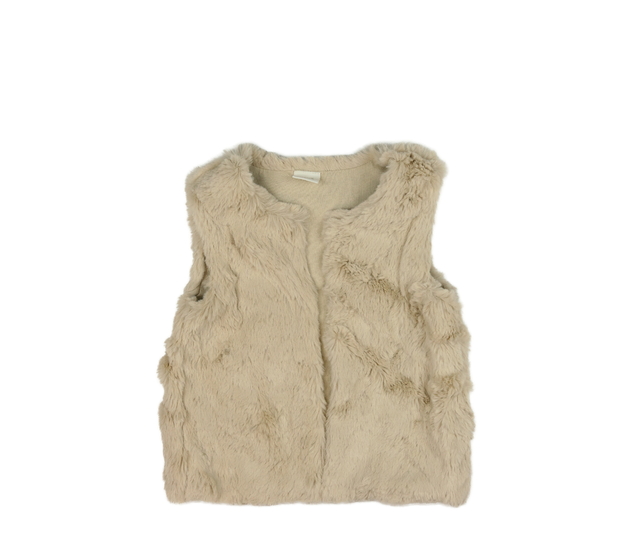 Hnědá chlupatá vesta Next