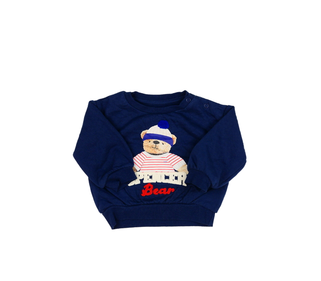 Tmavě modrá mikina s medvědem M&S