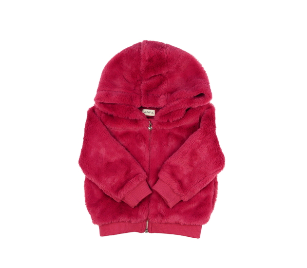 Červená chlupatá mikina F&F