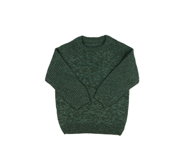 Zelený melírovaný svetr