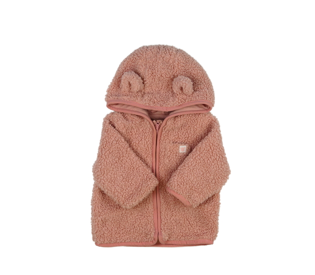 Růžová beránková mikina 