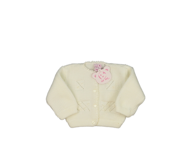 Nový smetanový zdobný svetřík 