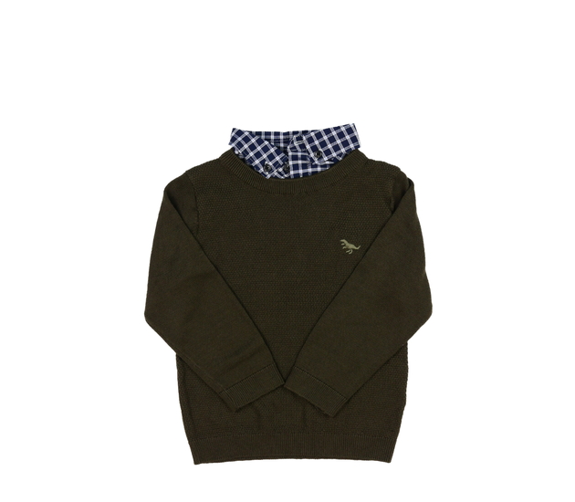 Zelený svetr s límečkem Next