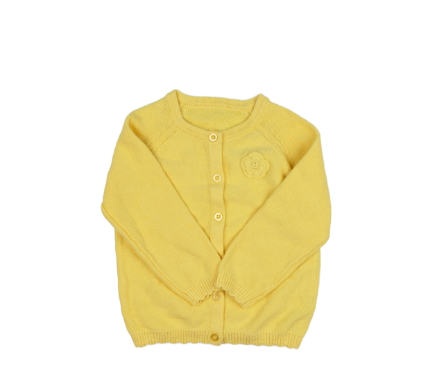 Žlutý svetřík s květinou Nutmeg