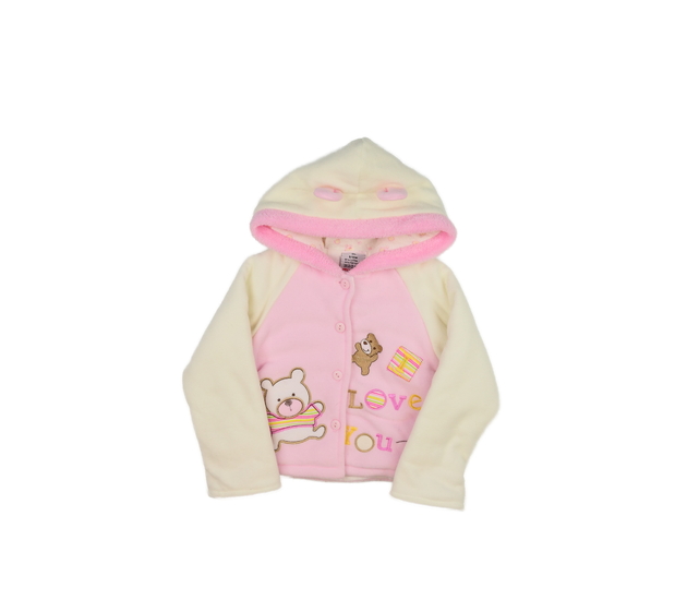 Růžovo-krémová teplá mikina 