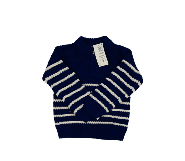 Nový modrý svetr s bílými pruhy M&S