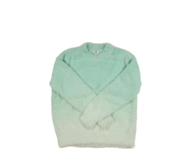 Světle modrý žinylkový svetr River Island 