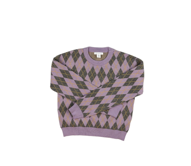 Fialový vzorovaný kratší svetr Primark