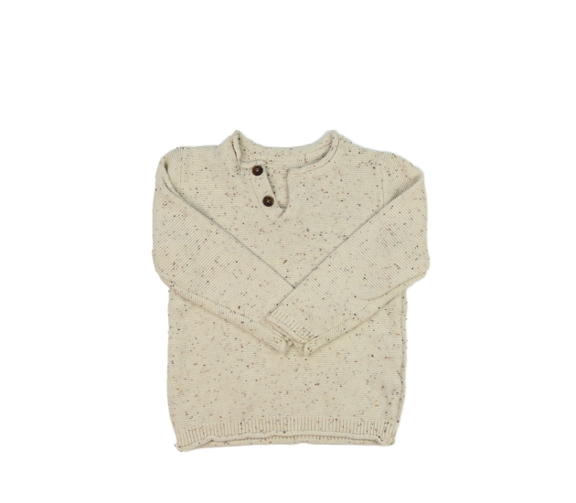 Krémový přízový svetr