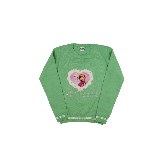 Zelený svetřík Frozen 