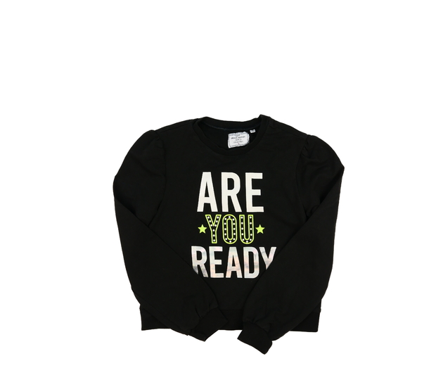 Černá kratší mikina s nápisem 