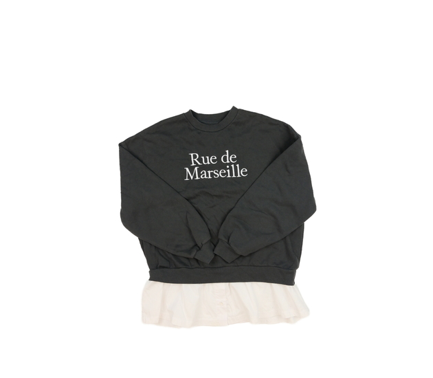 Šedá mikina s košilovým spodkem Primark 