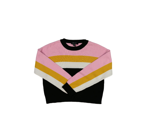 Pruhovaný barevný crop svetr New Look 