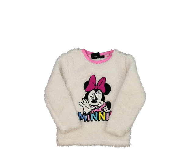 Bílá chlupatá mikina Minnie Disney Primark 