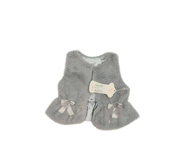 Nové šedé chlupaté bolerko 