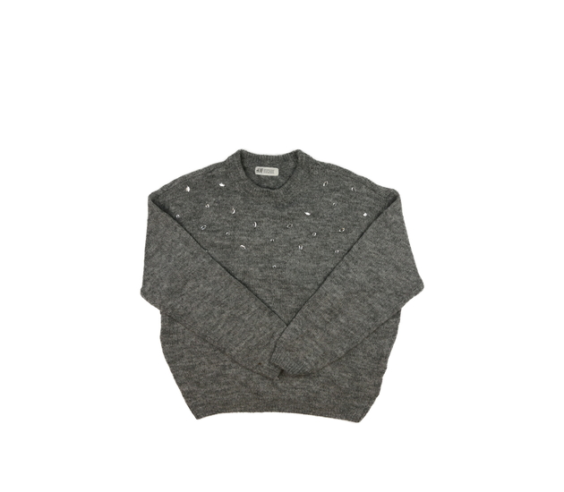 Šedý svetr s kamínky H&M