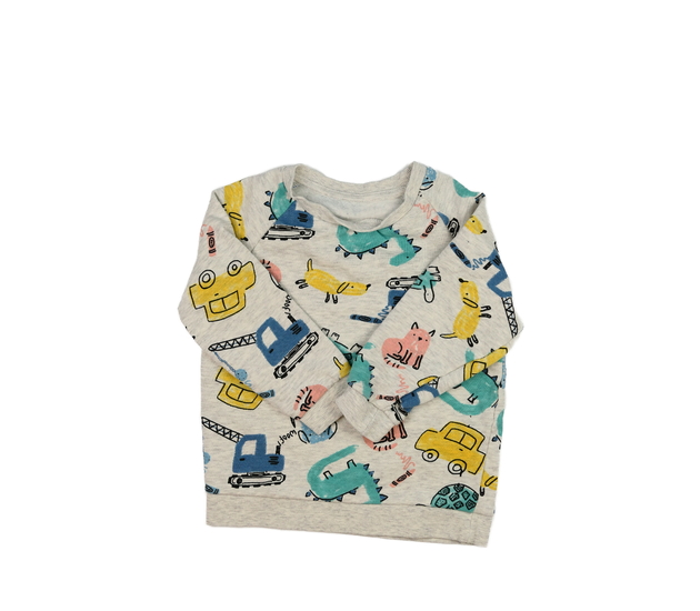 Šedá mikina s obrázky 