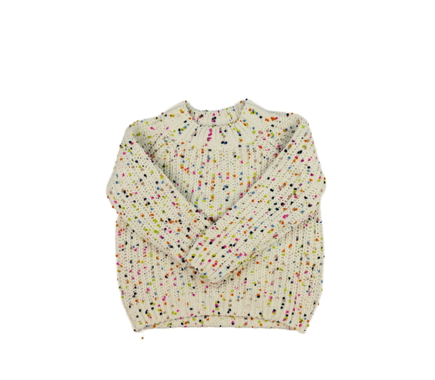 Bílý svetr s barevnými nopíky M&S