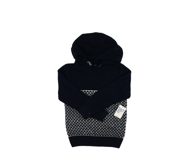 Nový modrý svetr s kapucí