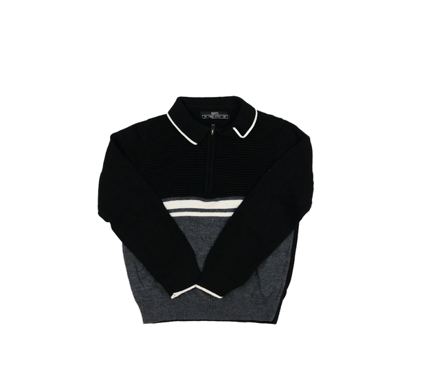Černý svetr s límečkem