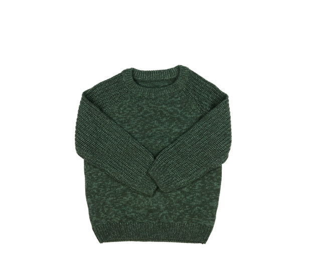 Zelený melírovaný svetr