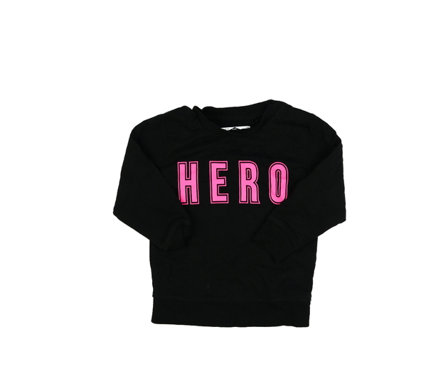 Černá mikina s růžovým nápisem Next